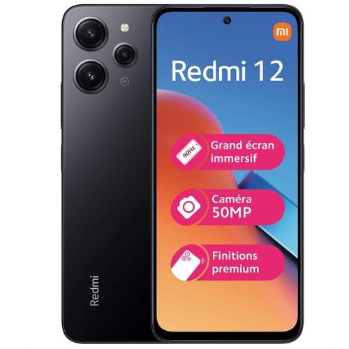 Redmi 12 Amoled 6,79″ (8Go, 256Go) MediaTEK HELIO G88 - 50MP- Noir