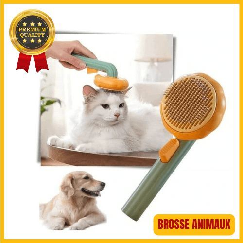 Generic Brosse toilettage autonettoyante pour chats et chiens, brosse de poils  animaux à prix pas cher