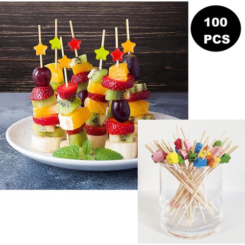 Lot De 12 Mini Pics Alimentaires Réutilisables - Pour Fruits, Apéritifs, Décoration De Fête