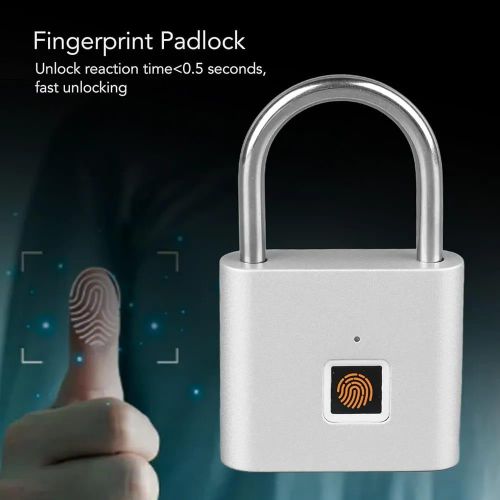 product_image_name-Generic-قفل ذكي بالبصمة – قفل بيومتري بدون مفتاح، مقاوم للماء وقابل للشحن عبر USB-3