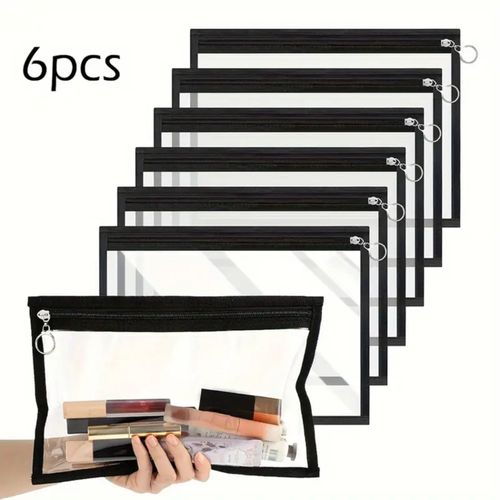 product_image_name-Generic-6 Pochettes en PVC transparentes avec fermeture éclair,-1