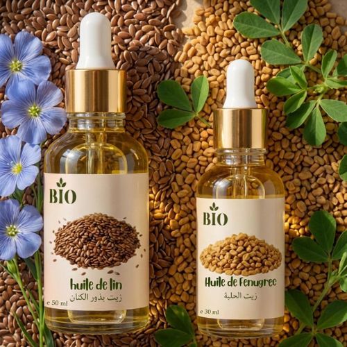 product_image_name-Bio-Pack x2 Huile de lin 50 ml et Huile de fenugree 30 ml routine beauté-1