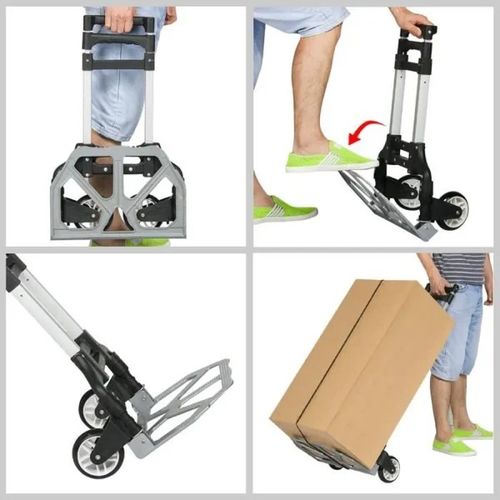 product_image_name-Generic-عربة يدوية قابلة للطي من الألمنيوم للسفر والتنقل - حمولة قصوى تبلغ 80 كجم-1