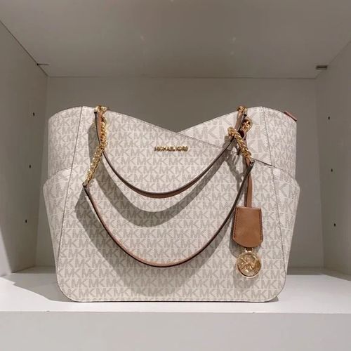 Michael Kors Grand Sac MK a epaule Jet Set Large Saffiano Leather Bag vanilla a prix pas cher Jumia Maroc