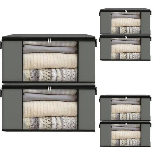 product_image_name-Generic-Lot de 2 sacs de rangement pour vêtements – Grande capacité pour couvertures, couettes, oreillers et linge de maison-3