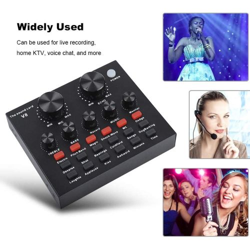 product_image_name-Generic-Carte de Son USB Externe V8 Audio Mixer Bluetooth - Noir-6