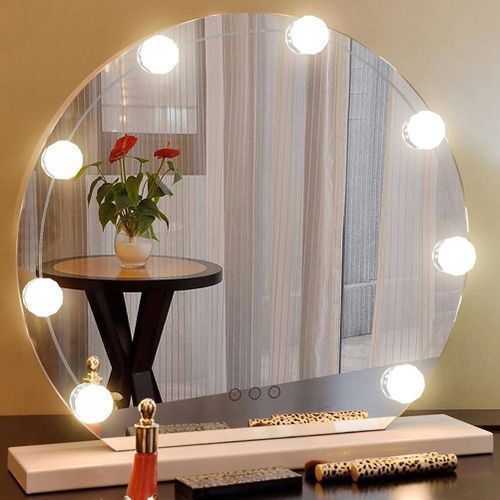 Miroir Maquillage Hollywood LED Intensité Réglable Pour Coiffeuse - Miroir  salle de bain BUT