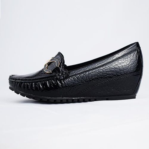 Mocassin outlet compensé noir