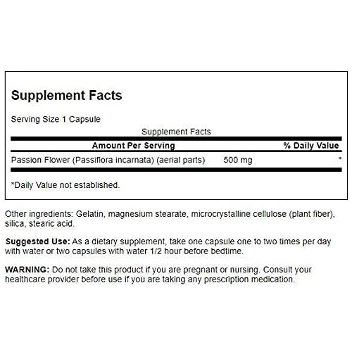 product_image_name-Swanson-Swanson Full Spectrum Passion Flower, 500 mg, 60 Capsules Fleur de la passion à spectre complet avec sticker-6