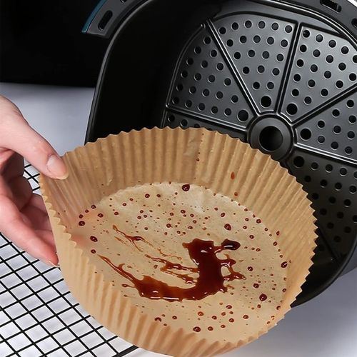 Plateaux jetables AirFryer - Papier cuisson AirFryer - 50 pièces