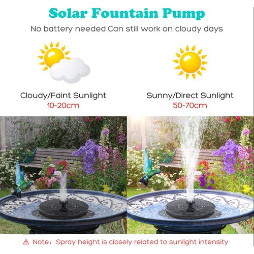 Generic Fontaine solaire flottante, pompe à eau pour bain d