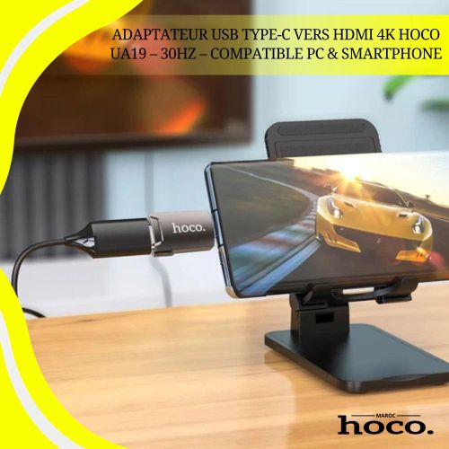 product_image_name-Hoco-Adaptateur USB Type-C vers HDMI 4K  UA19 – 30Hz – Compatible PC & Smartphone-5