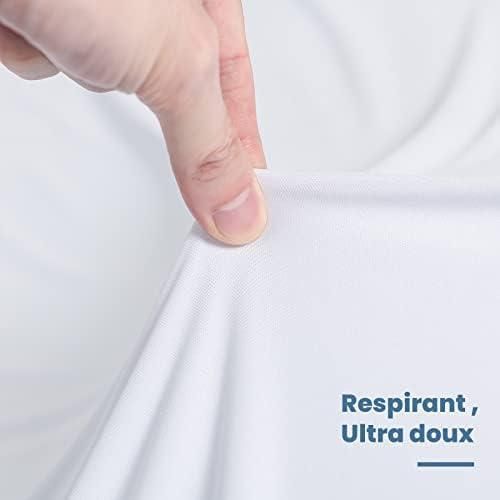 product_image_name-Generic-غطاء مرتبة كامل 140x190 سم + 2 وسائد – مقاوم للبق والغبار، ملاءة مطاطة قابلة للتنفس، واقي مرتبة مضاد للماء أبيض-4