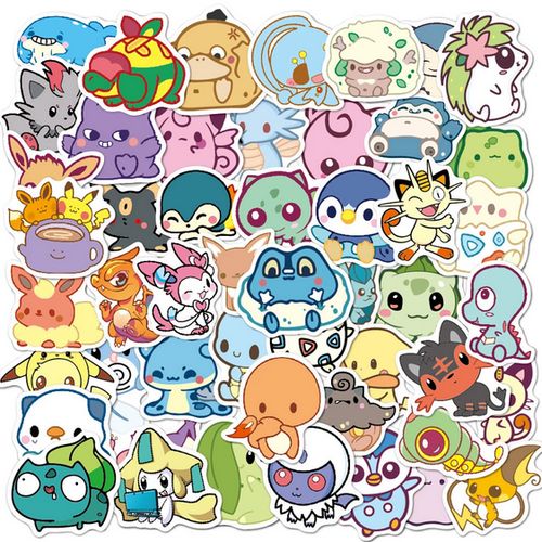 product_image_name-Generic-25 O03 Cute Anime Pokemon Stickers for Kids Toys Waterproof Ash Ketchum Eevee-1