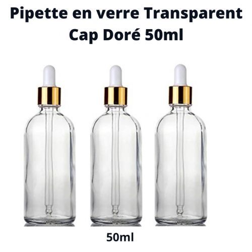 Flacon compte-gouttes en verre blanc givré emballage cosmétique Maroc