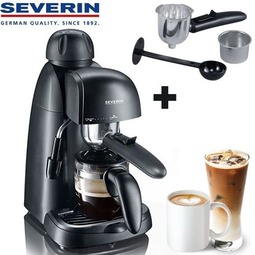 Severin Crema+ Cafetiere à expresso et capuccino Machine à café Haute Pression Avec Mousseur Du Lait