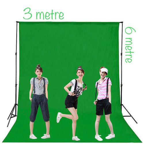product_image_name-Generic-Fond Vert Green Screen 3*6M Tissu + Cadre Support Tripod Trepied 3M-3