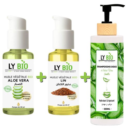 product_image_name-LY BIO-PACK HUILE ALOE VERA 50ml - POMPE + HUILE LIN 50ML - POMPE + SHAMPOOING ALOE VERA 200ML-1