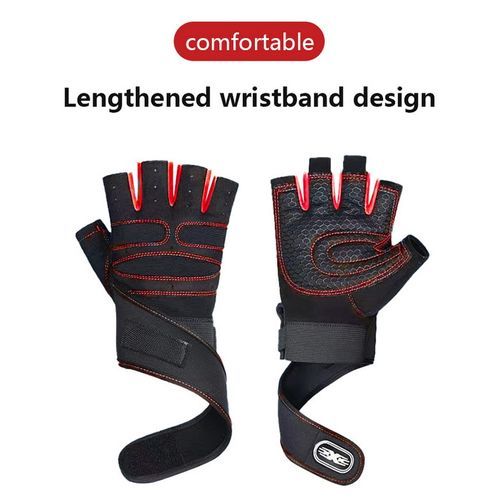 product_image_name-Generic-قفازات اللياقة البدنية نصف الاصبع للرجال والنساء، واقي المعصم، مقاس L-3