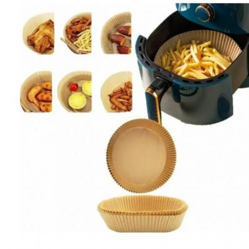 product_image_name-Generic-Lot de 50 Papier Doublure Sulfurisé Rond pour Friteuse à Air/20cmx4,5cm-Maron-3