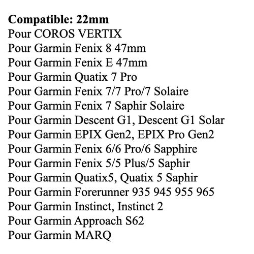 product_image_name-Generic-Bracelet QuickFit pour montre Garmin 22mm COROS VERTIX Garmin Fenix 8 47mm E Quatix 7 Pro 7/7 Pro/7 Solaire Saphir Descent G1, G1 Solar EPIX Gen2, Gen2 6/6 Pro/6 Sapphire 5/5 Plus/5 Quatix5, 5 Forerunner 935  (Strap Ceinture, Montre non Incluse) - Noir-6