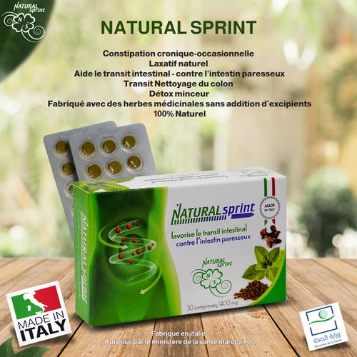 natural sprint ناتورال سبرينت لامساك المزمن /العرضي والانتفاخ