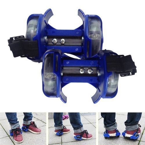 Generic Chaussures De Patinage À Roulettes Clignotantes Small Whirlwind  Pulley Réglable Simply Bleu à prix pas cher