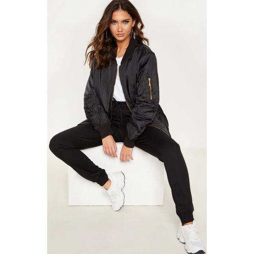 Generic Bomber Jacket femme Slim noir à prix pas cher