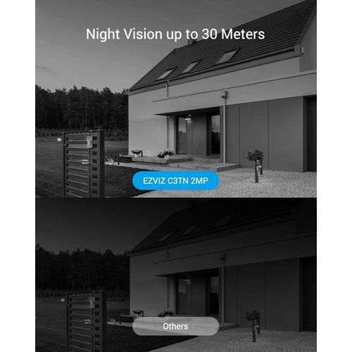 Ezviz 1080P Caméra Surveillance C3TN WiFi Extérieure Vision Nocturne en  Couleur, Caméra Exterieur à prix pas cher