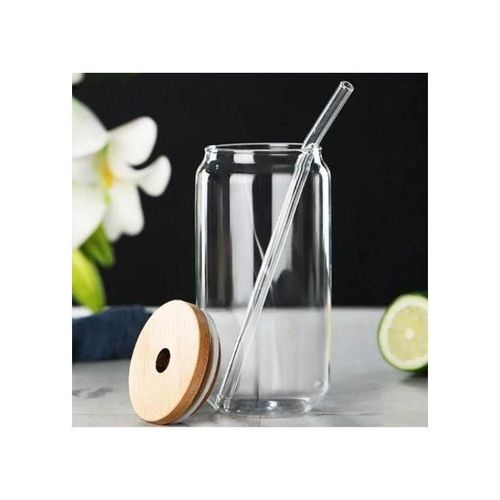 product_image_name-Generic-Verre à jus élégant avec couvercle et paille en verre-5