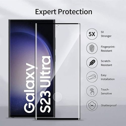 Glass Verre trempé pour Samsung S23 Ultra, Incurvé 9H