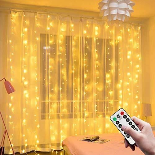 Generic Guirlandes Lumineuses LED Rideau Lumineux - 3M*3M USB - 8 Modes  Avec Télécommande à prix pas cher