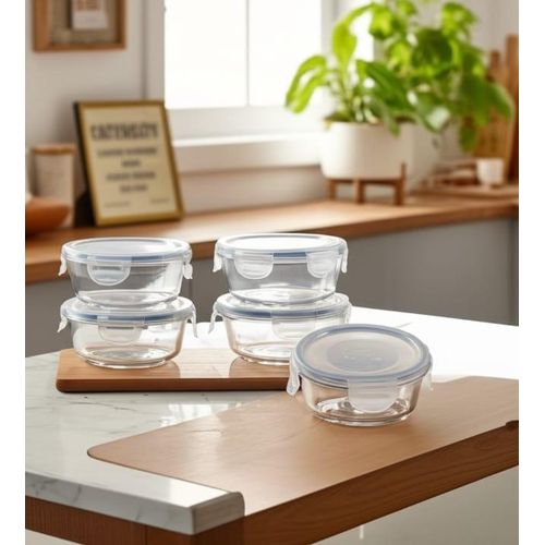 product_image_name-Generic-مجموعة من 4 حاويات زجاجية محكمة - 250 مل لكل منها-6