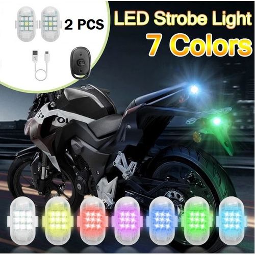 Nouvelle Télécommande Sans Fil LED Lumière Stroboscopique Pour Moto Voiture  Vélo Anti Collision Avertir Lampe Flash Indicateur Lumières Étanches Du  3,16 €