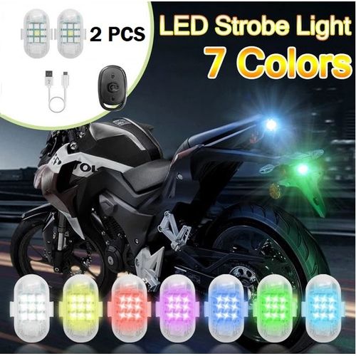 Generic Lumière Stroboscopique LED pour Moto et Vélo, Flash Anti-Collision,  Étanche, Télécommande Sans Fil à prix pas cher