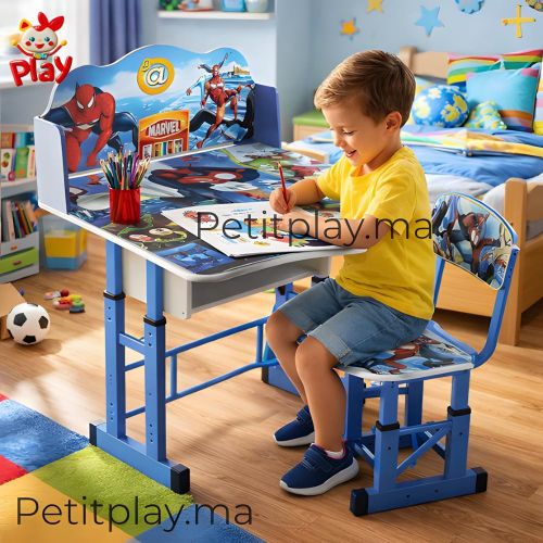 product_image_name-Generic-Bureau Garçon avec Chaise – Table d’Étude Spider Man-2