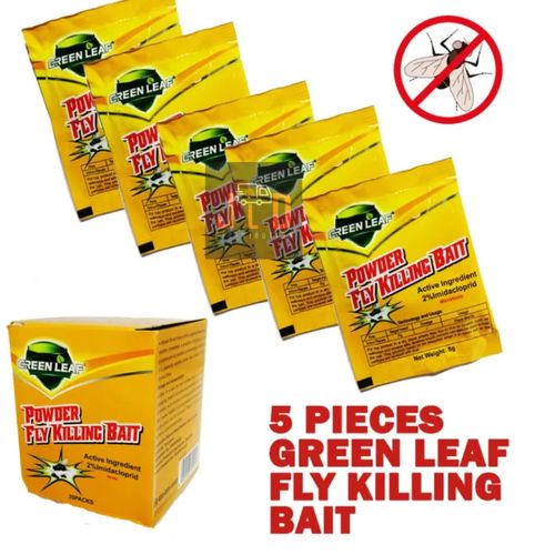 Green Leaf Pack 5 Sachets Poudre appât anti MOUCHE piege anti