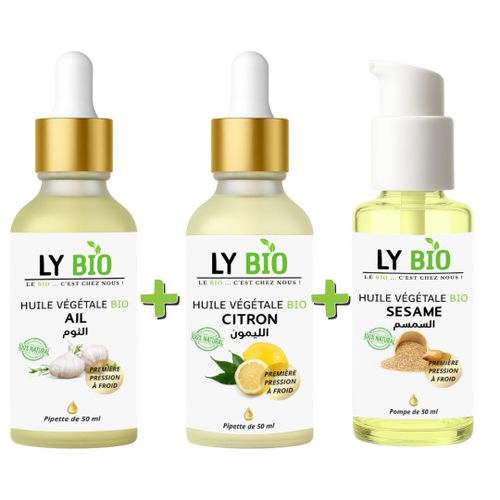 product_image_name-LY BIO-PACK HUILE AIL 50ML - PIPETTE + HUILE CITRON 50ML - PIPETTE + HUILE SESAME 50ml - POMPE-1