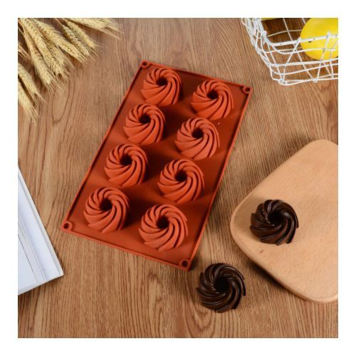 Generic 8 trous chocolat spirale Silicone gâteau moule cuisine outils de  cuisson à prix pas cher