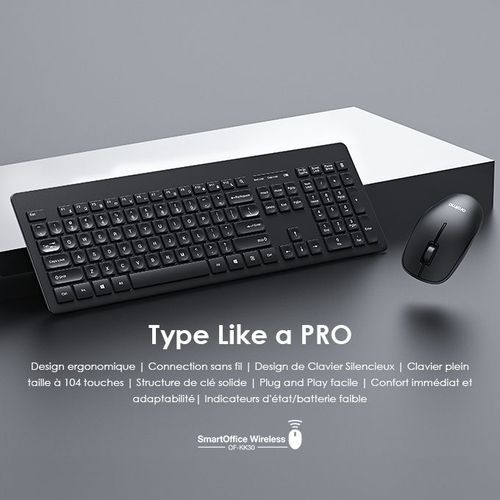 product_image_name-Oraimo-Oraimo SmartOffice Combo Clavier Souris Sans Fil ( Clavier Français AZERT)-1