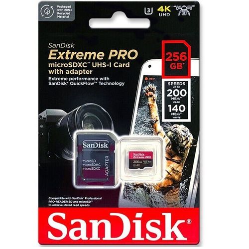 Carte mémoire SanDisk Extreme microSDXC UHS-I de 256 Go pour