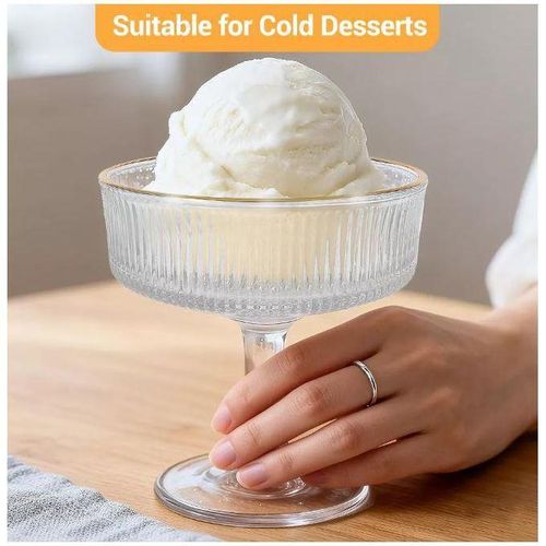 product_image_name-Generic-Set de 6 Coupes à Dessert en Verre sur Pied – Bord Doré-4