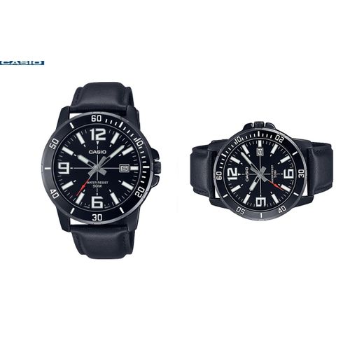 Casio Montres homme Bracelets en cuir Boitier plaque ion noir Etanche WR50M mtp vd01bl 1bvudf a prix pas cher Jumia Maroc