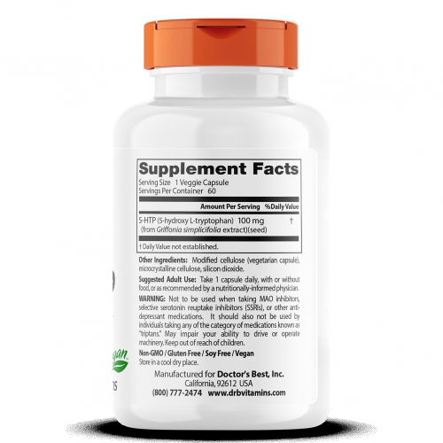 product_image_name-Doctor's BEST-5-HTP, 100 mg, 60 capsules végétales-2