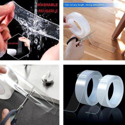 product_image_name-Generic-Scotch Ruban Double Face Transparent aucun tache Réutilisable lavable Étanche 3m-6