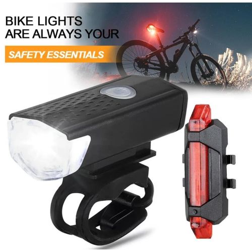 Ali Baba USB Rechargeable Velo Lumiere Ensemble Avant Lumiere avec Feu Arriere a prix pas cher Jumia Maroc
