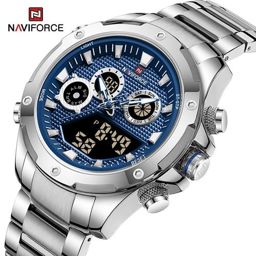 Naviforce Montres bracelets a ecran LCD montres de sport Shoous horloge a quartz militaire etanche