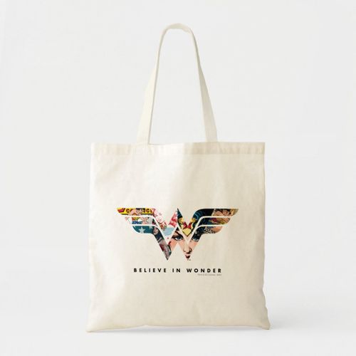 product_image_name-Generic-Tote bag Wonder Woman "Believe In Wonder" Logo collage Unique, haute qualité-2