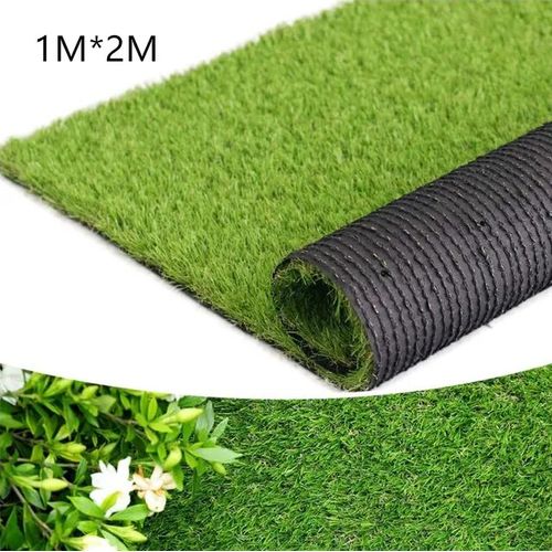 Gazon artificiel synthétique Tapis de porte en Tapis de pelouse synthétique  Tapis en gazon synthétique pour chien d'intérieur extérieur 1x2 m