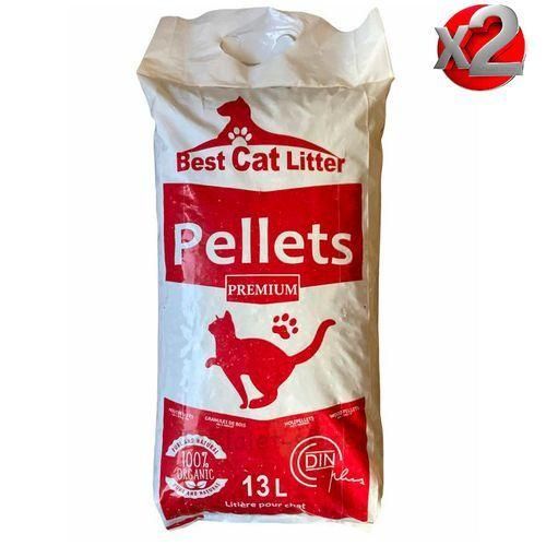 product_image_name-Generic-Pack 2 X Litière en granulés de bois pellets 13 Litres, Ecologique, Extra absorbante, Economique, Vegetal, Pour Chat et Chien-1